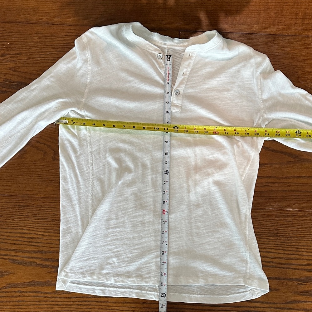 rag & bone Kids White Long Sleeve Henley